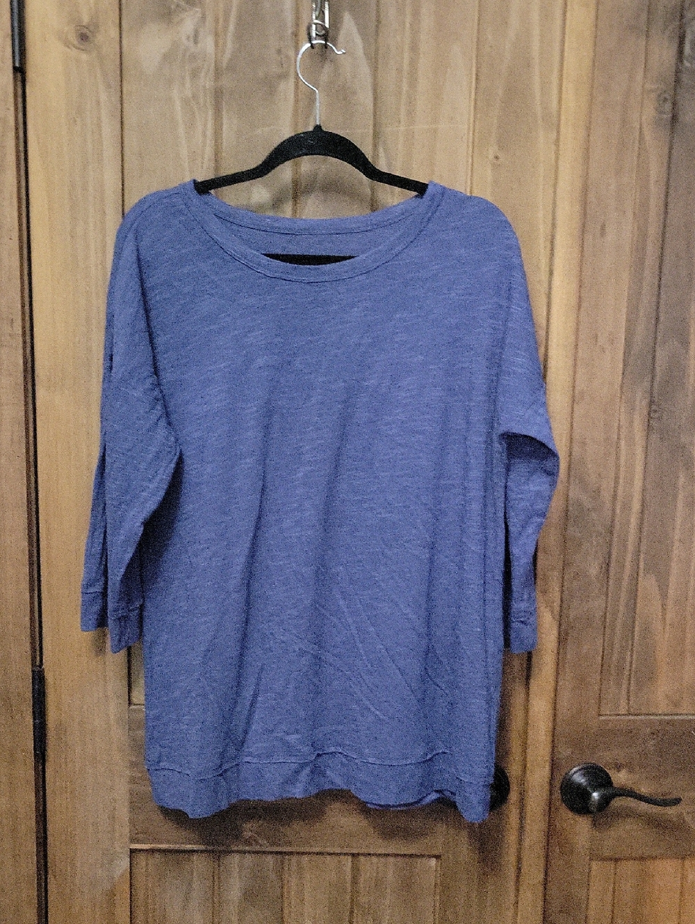 Women's Relaxed Scoop Neck Top - Blue